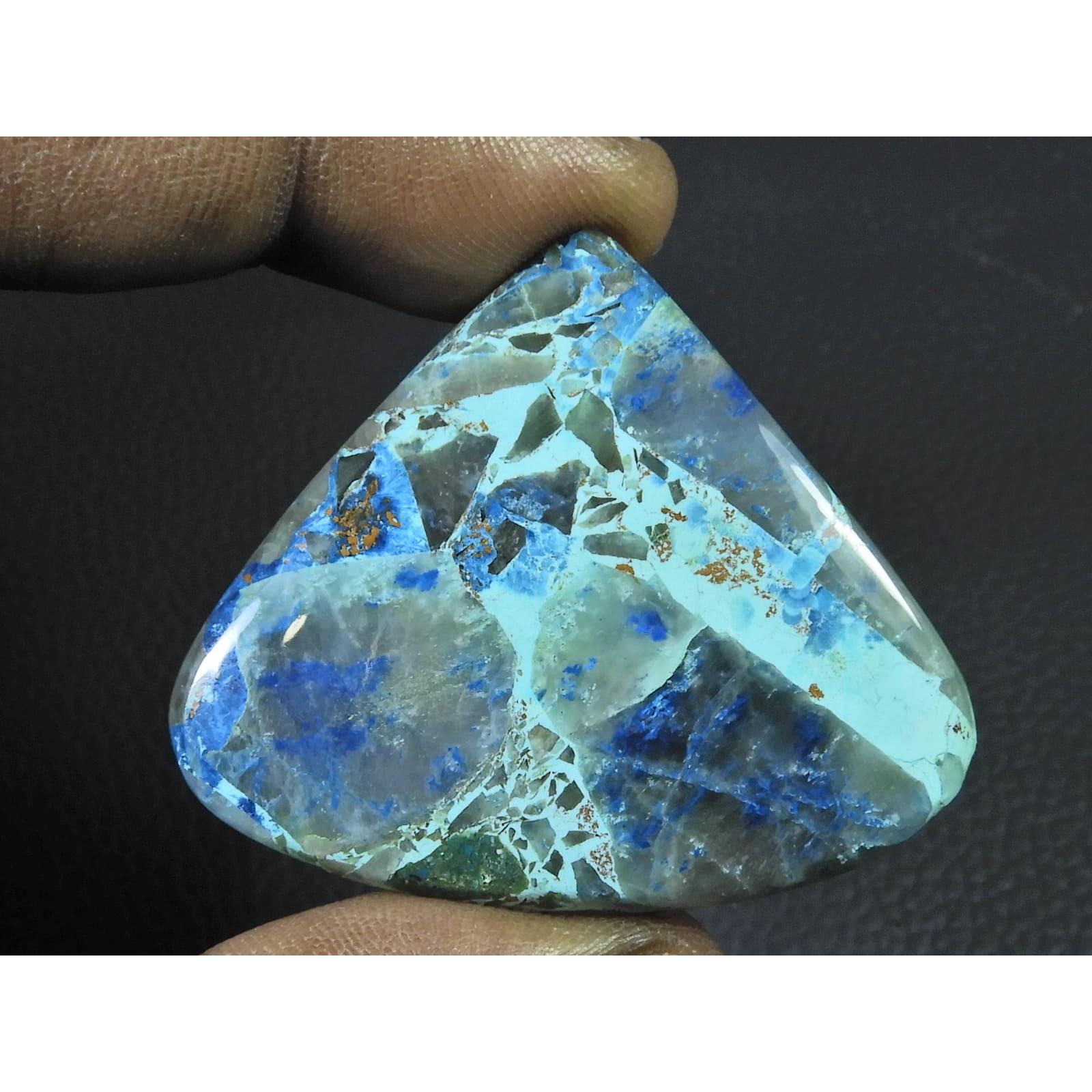 40X46X05MM Natural Shattuckite Pear Cabochon Loose Designer Gemstone 77Cts. D-278