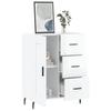 Sideboard High Gloss White 69.5 x 34 x 90 cm Engineered Wood