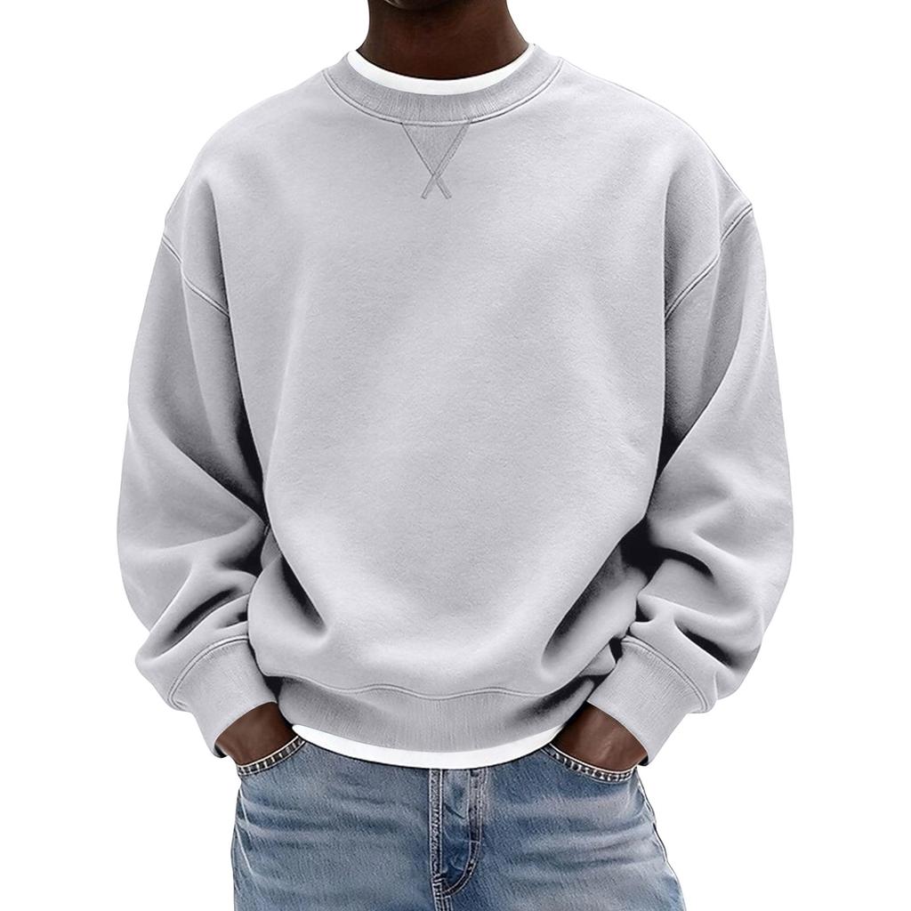 Men's Neck Sweatshirt for Winter Casual Daily Wear Pullover