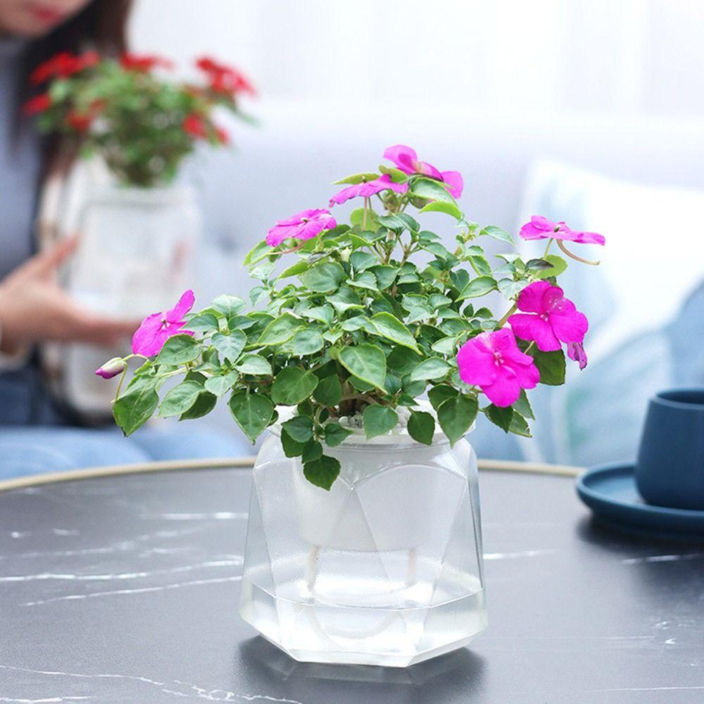 Durable Self Watering Lazy Plant Pot Including Liner Plastic Hydroponic Planter Garden Supplies Potted Flower Pot
