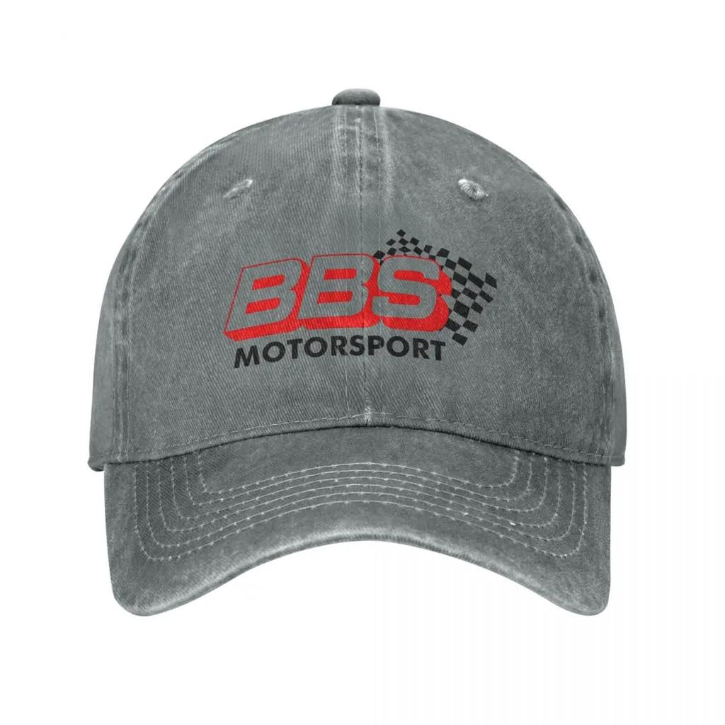 Classic BBS Motorsport Baseball Cap Unisex Style Distressed Denim Headwear Car Racing Outdoor Workouts Caps Hat