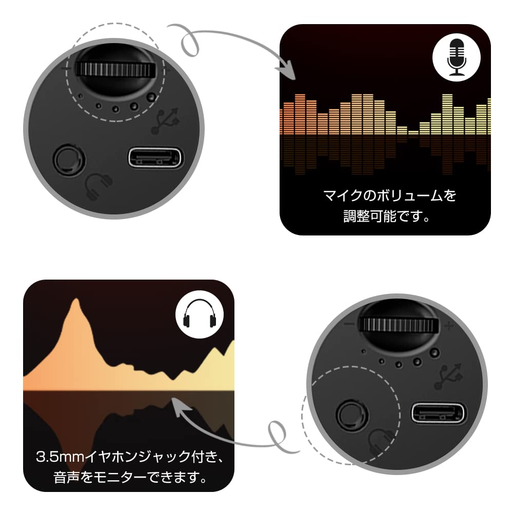 XIAOKOA USB Kondensatormikrofon mit hohem Rauschen Unidirektional Einstellbar für PC Zuhause Live Online Spiel Arbeiten von Stimme Kopfhörer Stativmikrofon