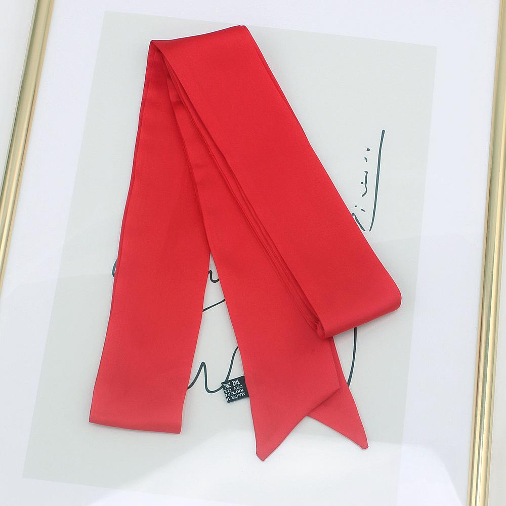 Long Skinny Hair Scarf For Women Silk Satin Headband Cute Neckerchief Solid Colors  Fashion Bag Scarves For Ladies 2024