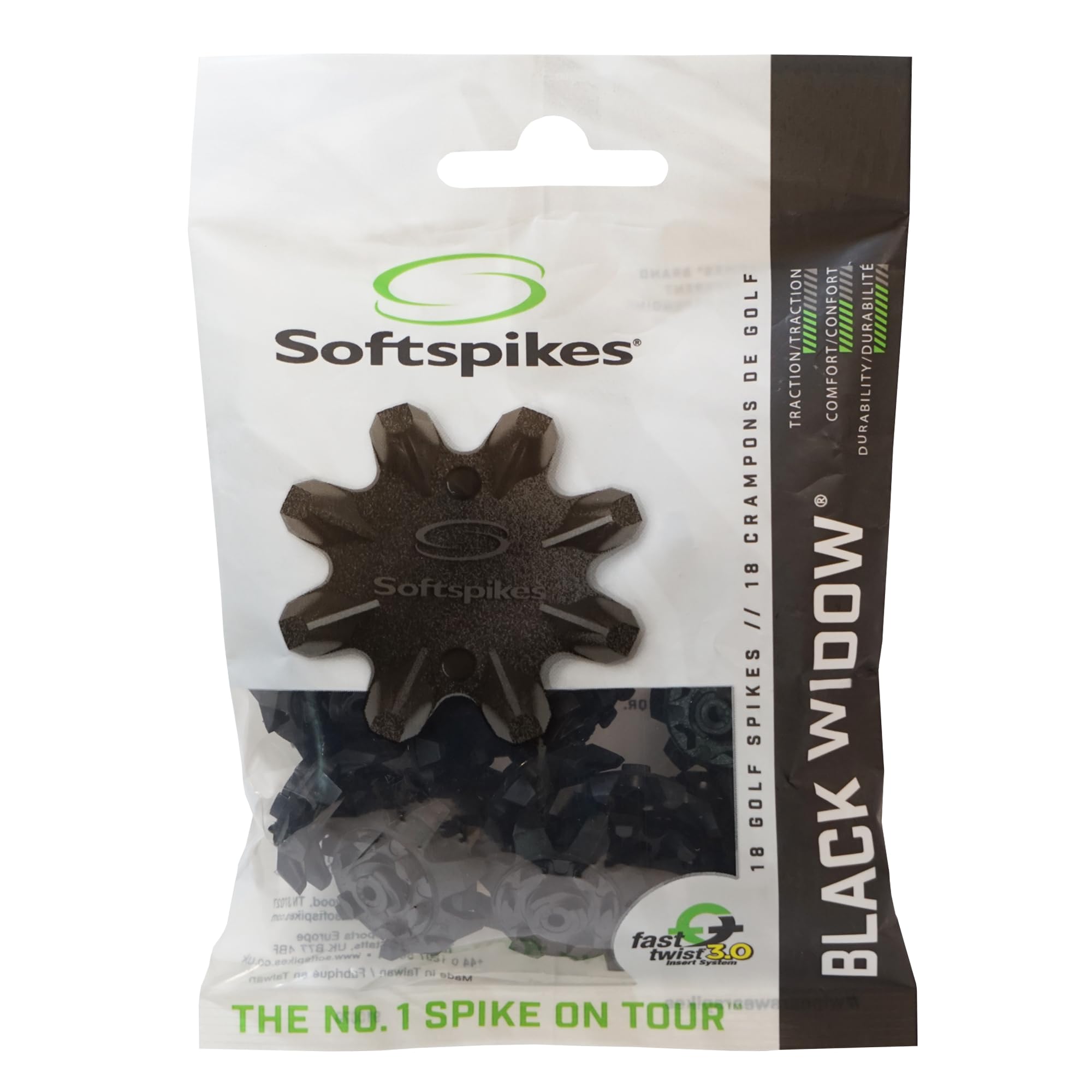 

Классические бутсы Softspikes Black Widow Clamshell (Антипробуксовочная) чёрный