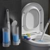 Disposable Toilet Brush Set Portable for Travel, Hotels, and Public Restrooms with Refill Sponge Heads