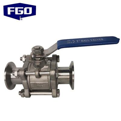 FGO 3-Piece Quick-Install Stainless Steel Ball Valve
