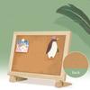 Desktop Cork Board Stand Rectangle Wood Frame Small Bulletin Board Vision Board