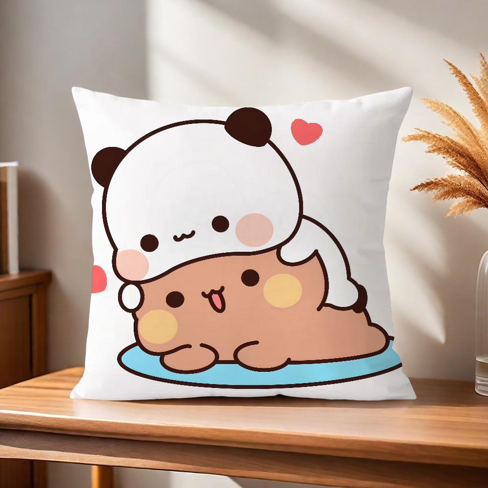 Couple Comfortable Soft Pillow Case for Sofa Bear Cartoon Kawaii Living Room Home Office D-dudu Decor Protective Covers b-Bubu