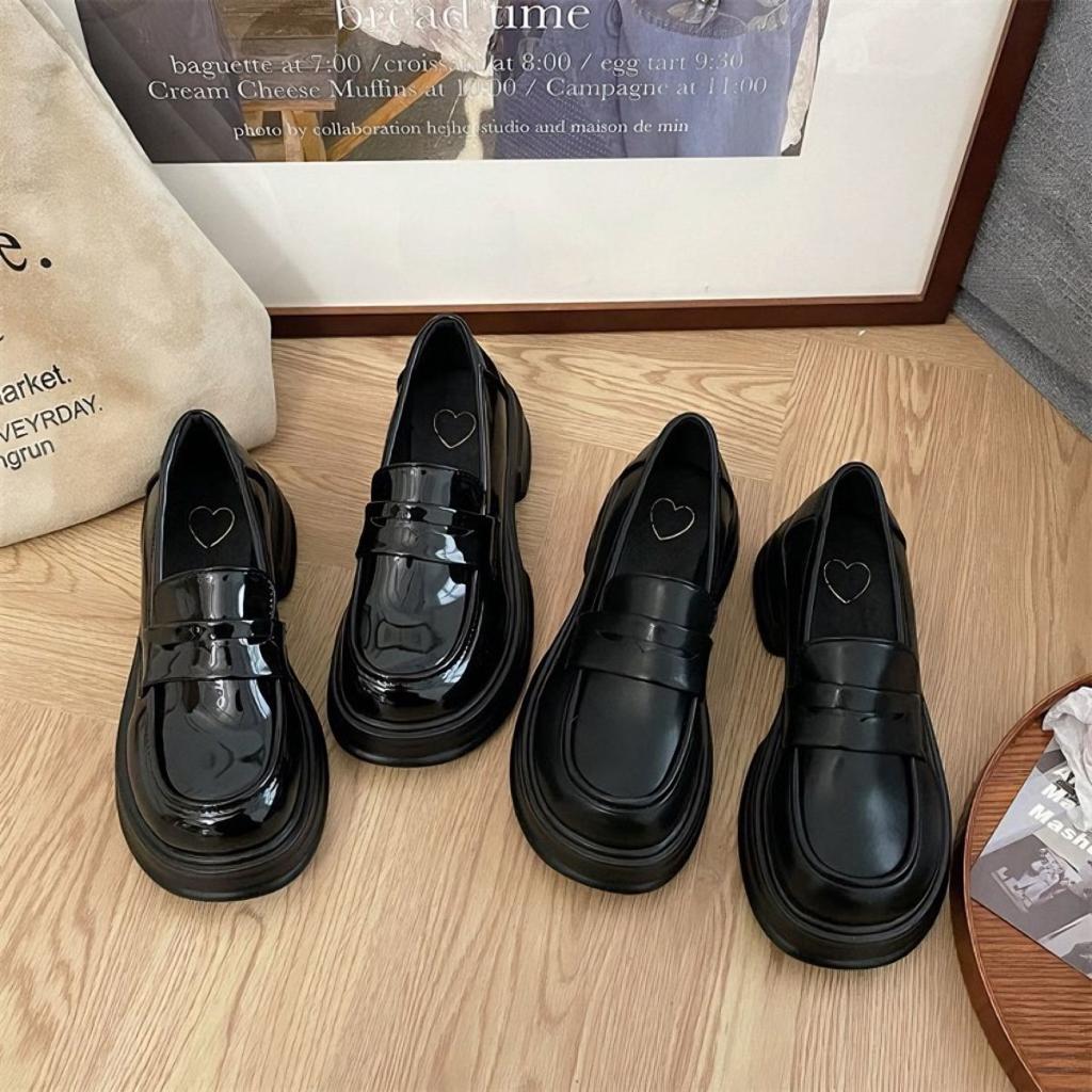 Sweet Sister College Style Small Leather Shoes Spring and Summer 2025 New Thick-soled Japanese Jk Loafers Black Versatile Single Shoes