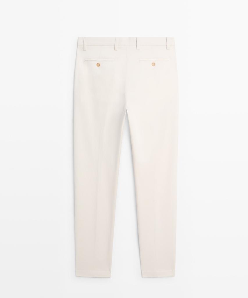 Masimodutti Cotton Blend Slim Fit Pants