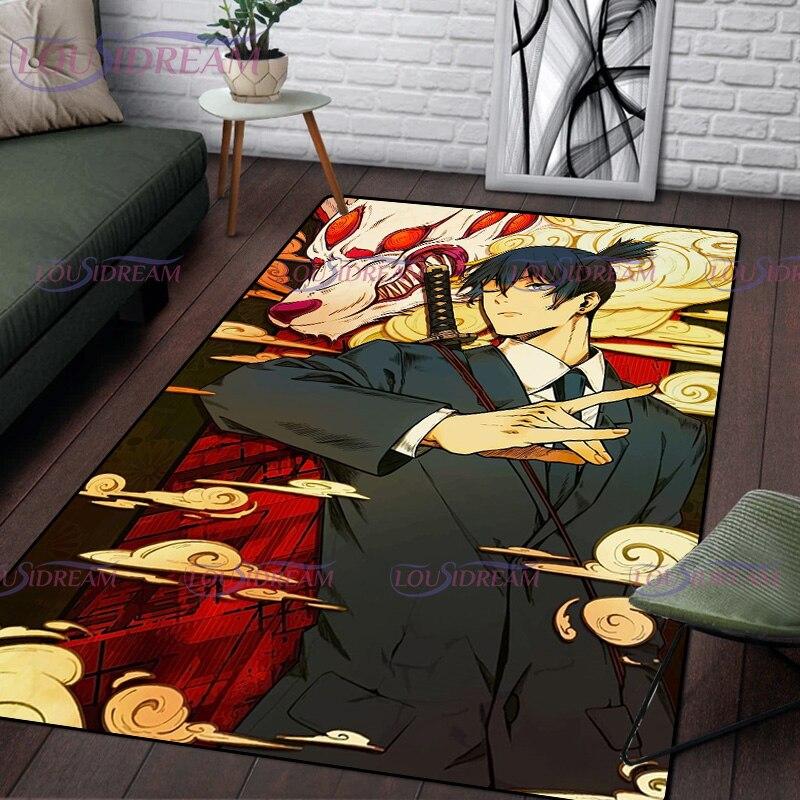 Kaufe Horror Anime Chainsaw Man Printed Carpet Japanese Manga Chainsaw ...