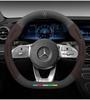 Car Steering Wheel Cover For Mercedes Benz A B C E S Class AMG GLA GLB GLC GLE CLA CLS SLC GLS GLK SLK Vito ML Pilot A45 C43 C63 BC2 C13