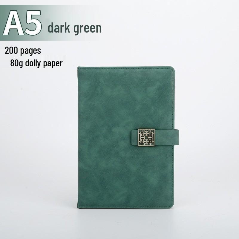 Custom Logo A5 Notebook with Buckle - Learning Planner, Office Business Stationery, Record Book, Gift Box