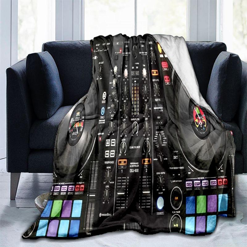 Dj Turntable Blanket Soft Comfortable All Seasons Perfect Sofa Office Naps Trips Birthday Gift Christmas Present