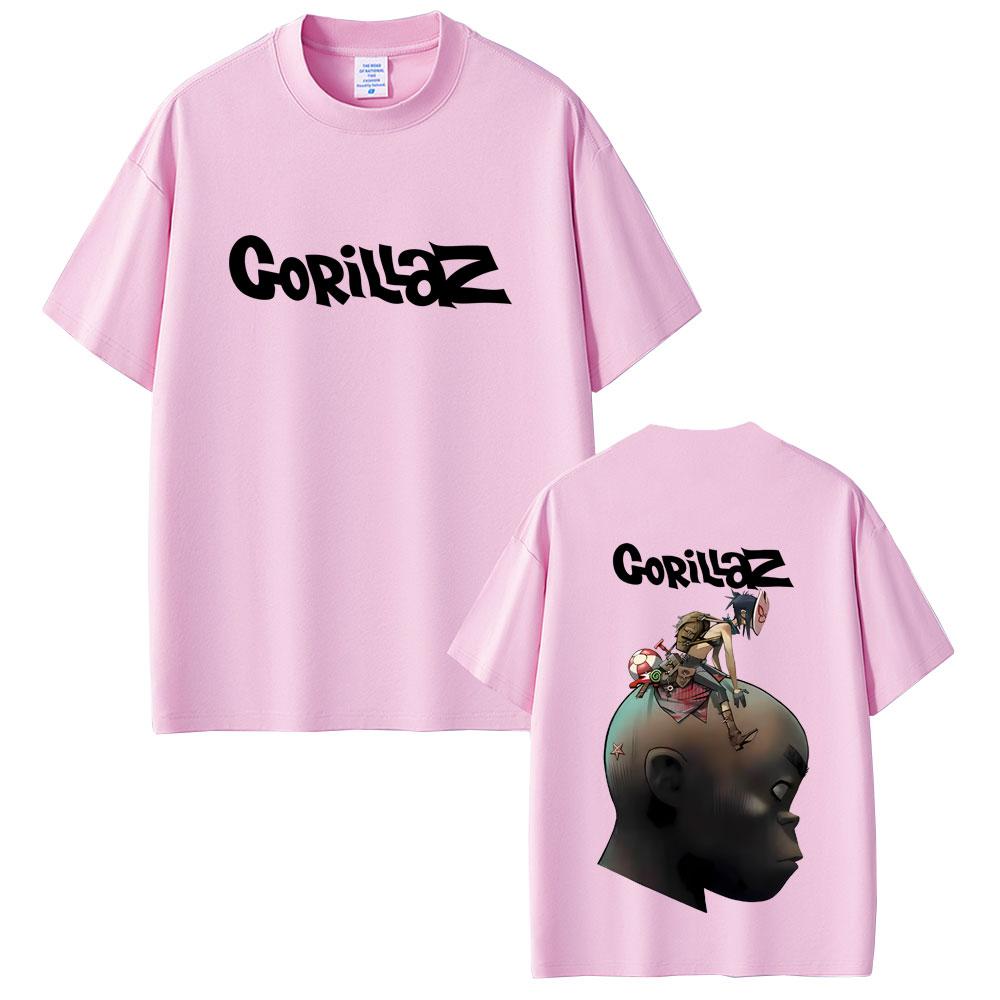 Rock Band Gorillaz Grafik T-Shirt Herren Damen Hip Hop Punk Oversized Streetwear Herrenmode Retro Gothic Kurzarm T-Shirts