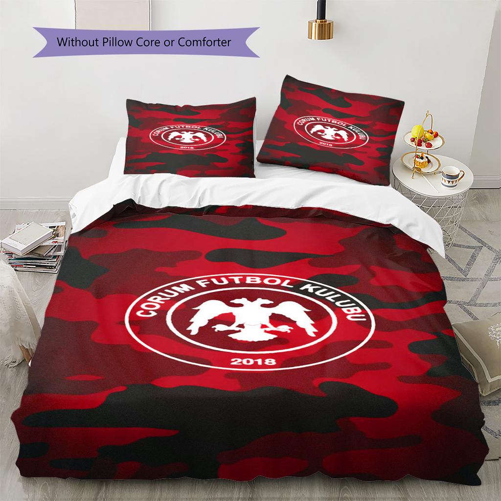 CORUM FK Muster Bettwäsche-Set Bettbezug Kissenbezug Heimdeko Geschenk (1 Bettbezug + 2 Kissenbezüge, ohne Füllung)