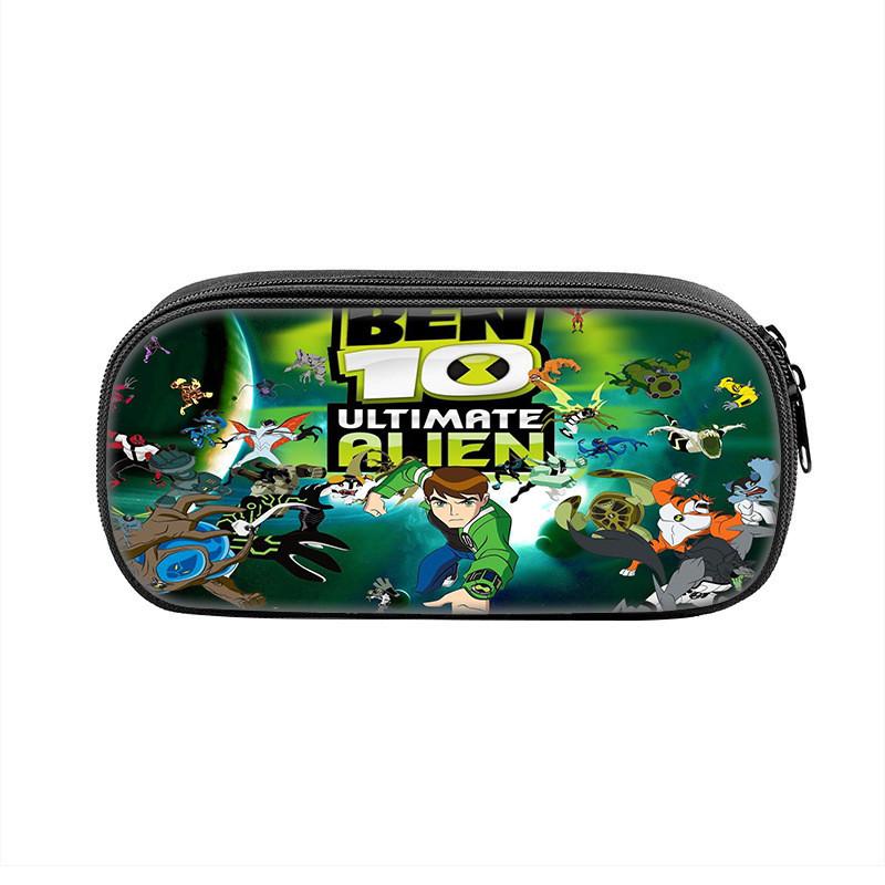 Trousse à Crayons Ben10 pour Enfants Grande Capacité en Nylon Organisateur de Papeterie pour Étudiant Utilisation Scolaire