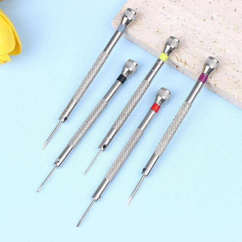 5Pcs Set 0.8-1.6Mm Steel Screwdriver For Watch Repairing Portable Watch Tools Band Removal With Mini Link Pins Watchmaker Tools