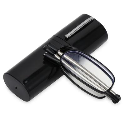 +1,0 bis +4,0 Blaulichtfilter Faltbrille Unisex Quadratischer Metallrahmen Lesebrille für Alterssichtigkeit Mit Box