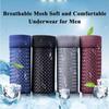 4dílné spodní prádlo plus size pro muže, síťované spodní prádlo, pánské boxerky, bambusové vlákno, pánské boxerky, prodyšné jednobarevné spodní prádlo