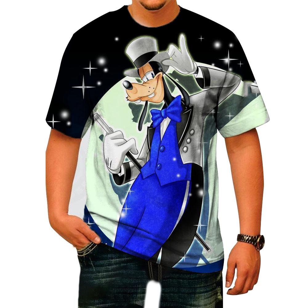 Мужская футболка с коротким рукавом, свободного кроя, топ, новая марка, футболка с принтом Диснея M