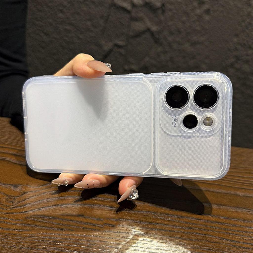 Split Dual Panel Matte Clear Case for Xiaomi Redmi Note 14 5G 4G Large Independent Camera Window Anti-Yellow Shockproof Protective Cover