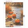 5D Diamond Painting Kit Pumpkins On Riverbank Full Drill Canvas Art DIY Rhinestone Craft for Modern Wall Decor