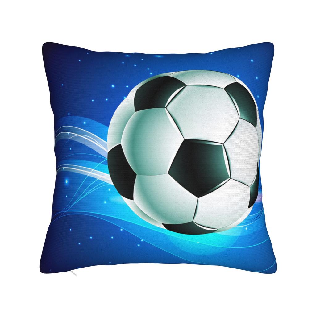 Neon Fire Soccer Ball Pillow Case Graphic Pillow Cover For Sofa Bedroom Home Decor Novelty Pillowcases