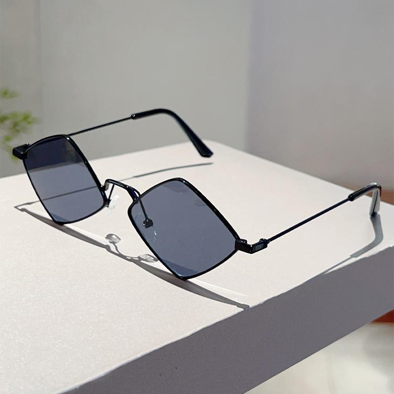 Rhombic Shape Sunglasses New Fashion Vintage Gradient Outdoor Casual Shades Trendy Luxury Brand Design Decor Sun Glasses