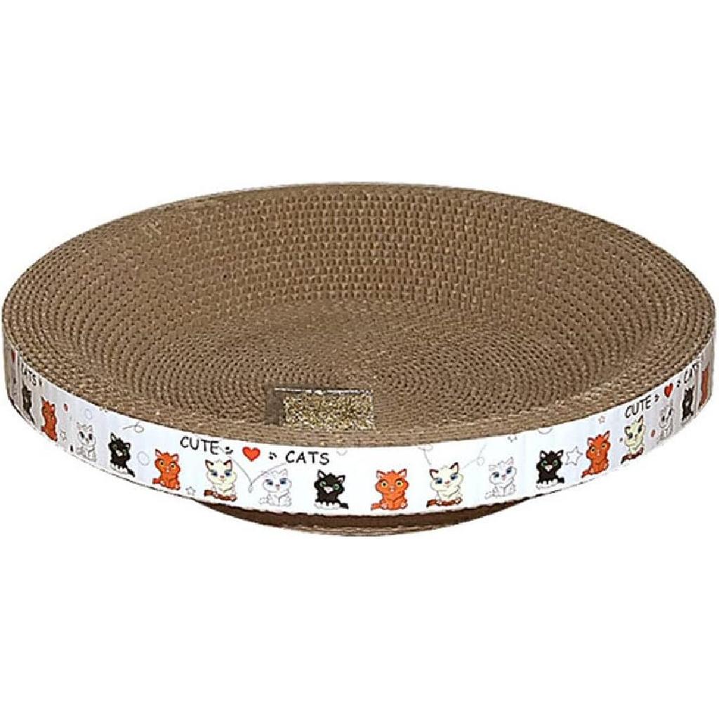 Round Scratching Board Toy Funny Claw Grinder Corrugated Paper Kitten Bed Wear-Resistant Scratcher Nest for Cats Scratcher Cardboard House Large