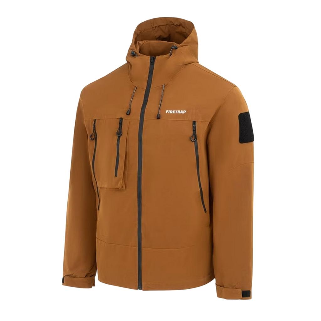 Firetrap Mens Windproof Hooded Windbreaker