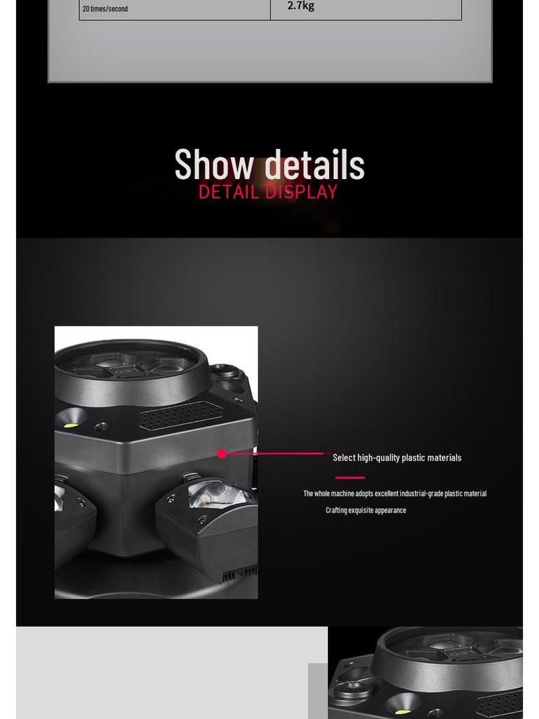 Professional Six-Arm Bee Eye Rotating Stage Light for Indoor Parties & KTV Bars