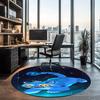 KPop Demon Hunters Printed Round Rug Carpet Chair Rug Area Rug Entryway Doormats,for Office Chair Living Room Bedroom Kitchen Room.