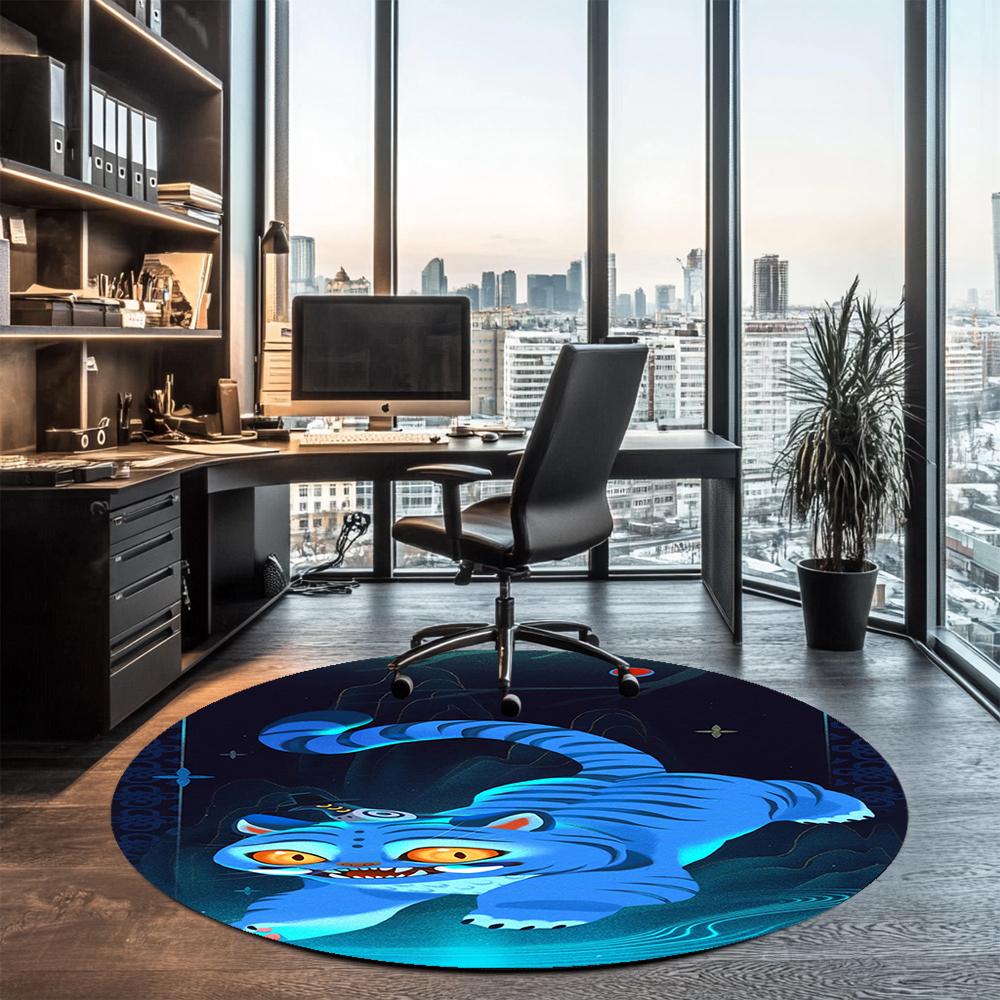KPop Demon Hunters Printed Round Rug Carpet Chair Rug Area Rug Entryway Doormats,for Office Chair Living Room Bedroom Kitchen Room.