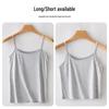 Women's Modal Black Slim Fit Camisole: Large Size, Short Length, Spring & Summer Base Layer.