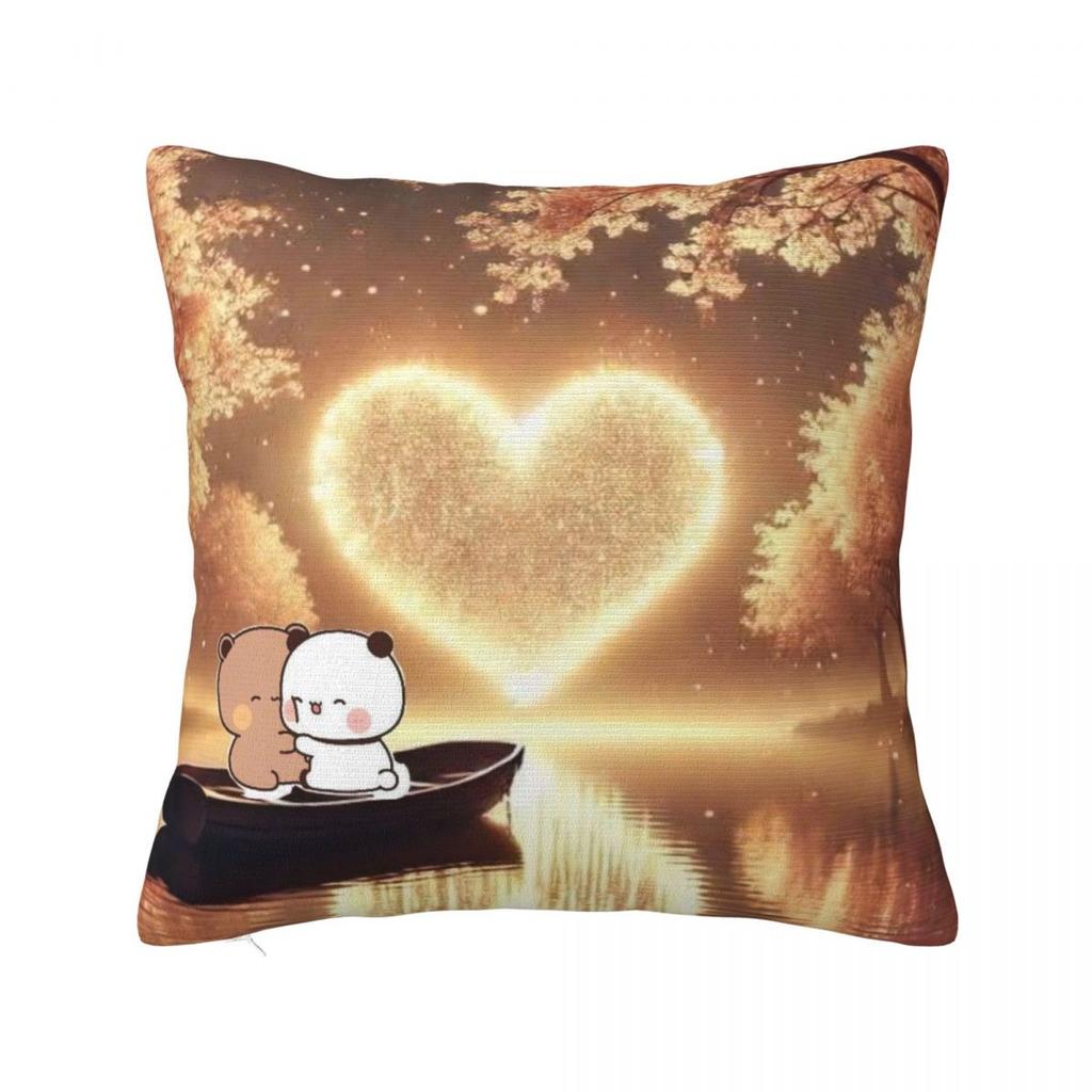 Bubu & Dudu Heart Love Pillow Cover Cute Funny Pillow Case For Sofa Bedroom Home Decor Cushion Cover Soft Graphic Pillowcases