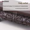 Ebony Rosewood Jade Bonsai Buddha Vase Base - Carved Solid Wood Ornament Stand