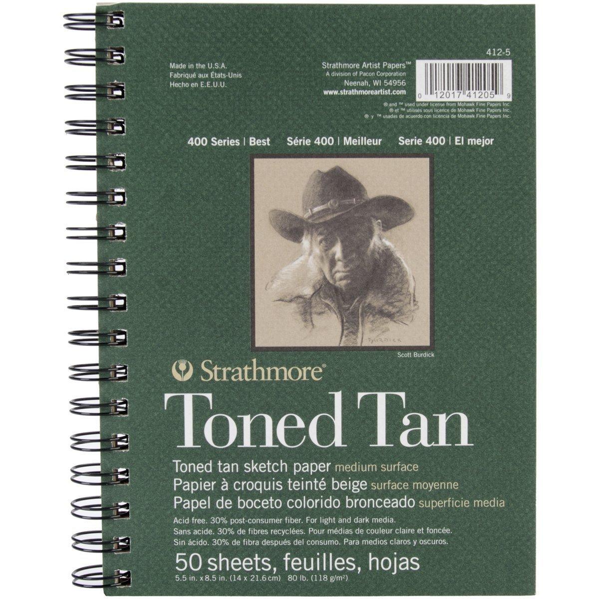 

Strathmore Strathmore Spiral Tone Sketchpad Tan 50 Sheets Pro-Art 5.5X8.5