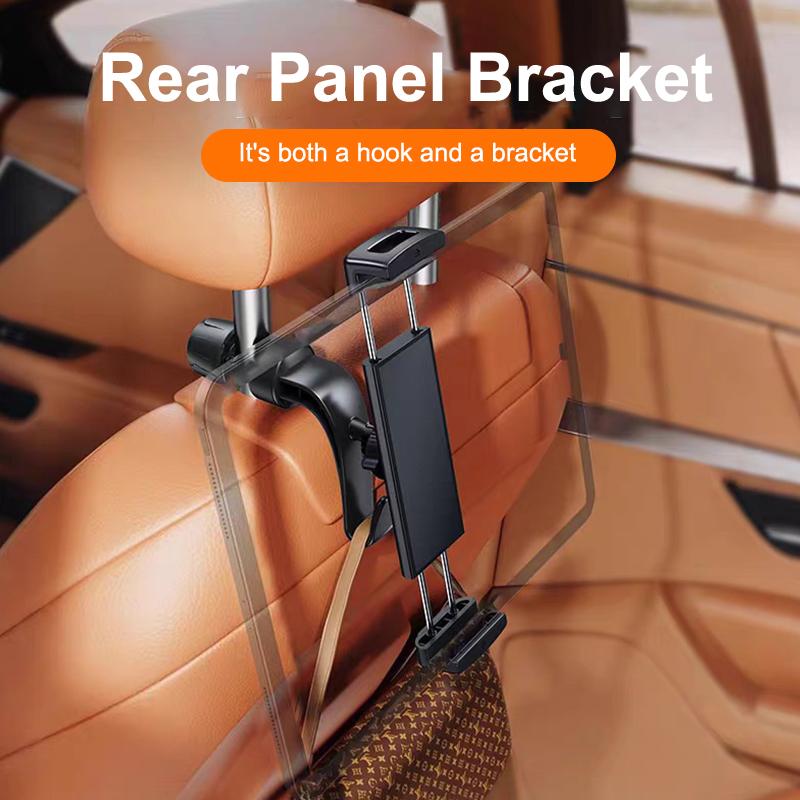 Multifunctional Car Rear Seat Mobile Phone Holder&Tablet Mount With Hook Rotation Car Headrest Phone Bracket Support For Vehicle