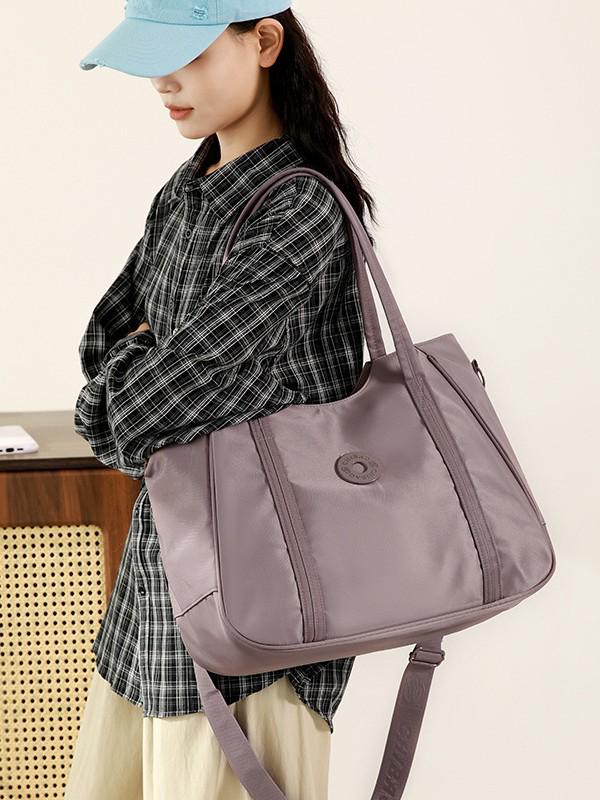 Women's Large Capacity Nylon Fabric Shoulder & Crossbody Bag - Lightweight, Versatile, and Casual Handbag for Commuting.