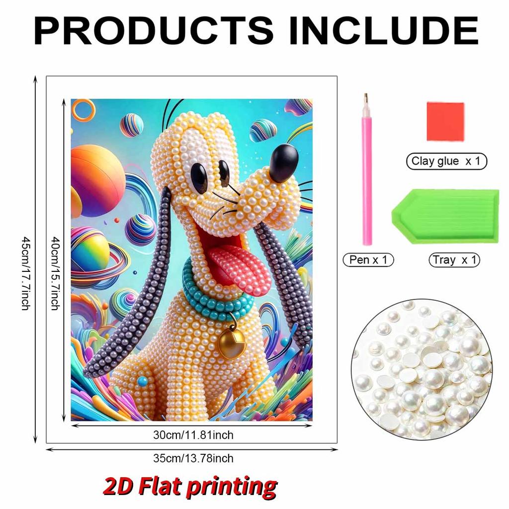 Frozen Elsa & Friends Pearl-Inlaid Frameless Art | Handmade Pearl Craft, Ice Castle Theme, for Frozen Dreamy Home Decor & Gift Option