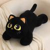 70cm Cute White/Black/Yellow Cat Plush Toy Doll Cuddly Pillow Cushion Ins Big Eyes Cat Plush Toy Doll for Boy Girl Brithday Gift