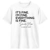 I‘m Fine Everything Is Fine Senior Mom Class of 2027 T-Shirt Summer Pure Cotton T-Shirts For Men Leisure Printed Tshirt