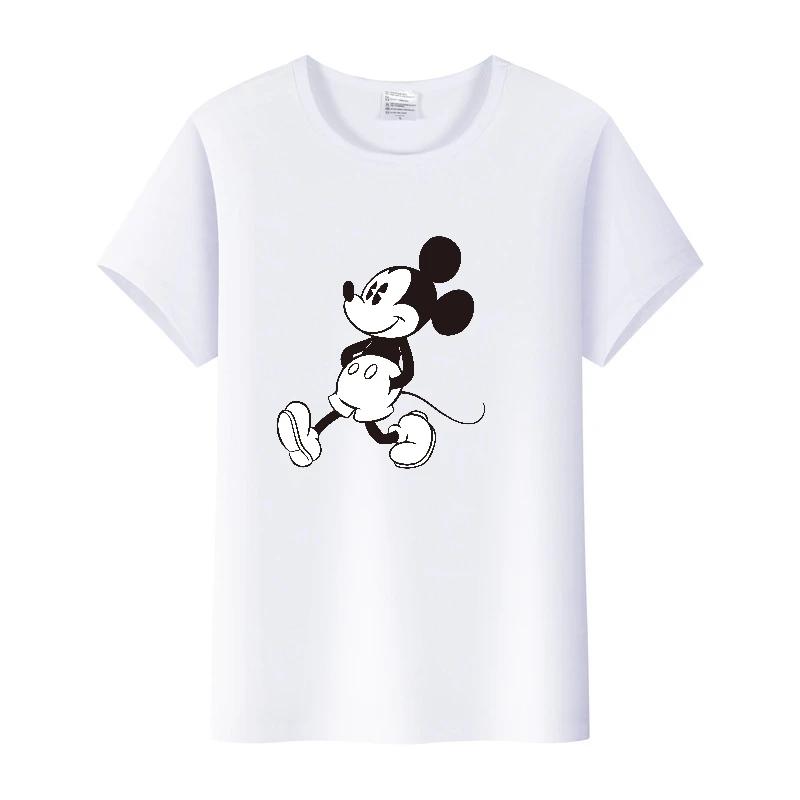 Vintage Cartoon Tshirt Mickey Mouse Tops Graphic Clothes Summer Blouses Short Sleeve T-shirt White Tees Unisex
