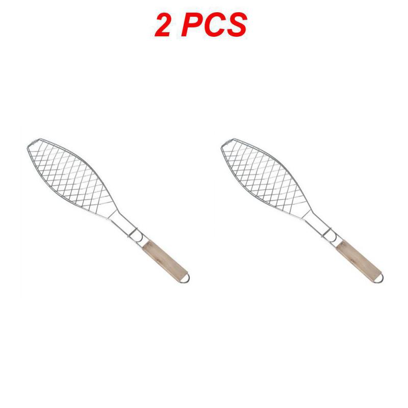Outdoor Roasting Fish Grilling Basket Vegetable with Folding Handle Flexible Nonstick Barbecue Tool Portable Burger Mesh BBQ