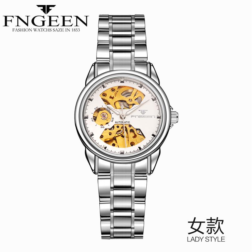 Couple Mechanical Watch Business Double-sided Hollow Men's Watch Waterproof Mechanical Gift Watch