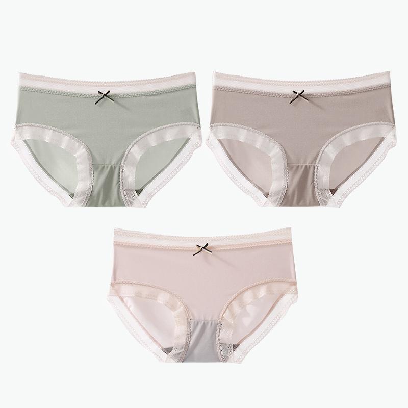 

Сексуальные кружевные трусики бесшовные женские трусики Ice Slik нижнее белье женские трусы с низкой талией XL&3PCS
