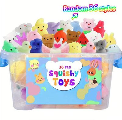 36pcs Dango Squeeze Toy Set & 80pcs Boxed Cat Paw TPR Stress Relief Toys - Student Small Gift