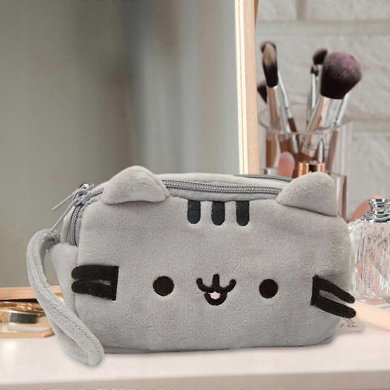 Plush Pencil Case Cute Cat Pen Bag Cosmetic Bag For Children School Office