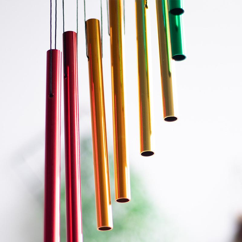 Outdoor Colorful Wind Chimes for Outside with 12 Aluminum Tubes for Garden Patio Balcony and Home Decor Perfect for Relaxation